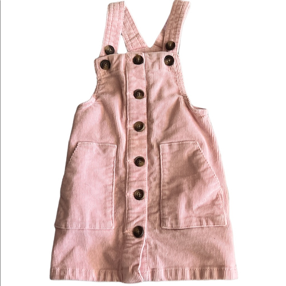 Pink Corduroy Jumper Dress